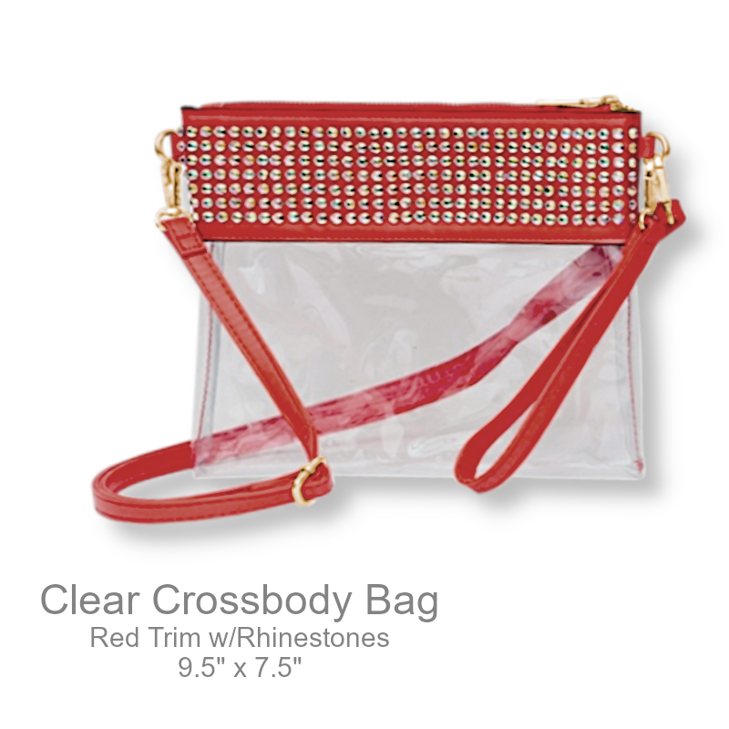 Clear Crossbody Bag With Rhinestones | Womens Purses
