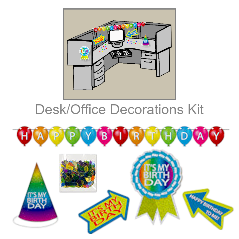 Birthday Desk Decorations Kit | Office Decorations