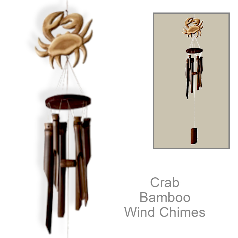 Beach Themed Wind Chimes Crab | Garden