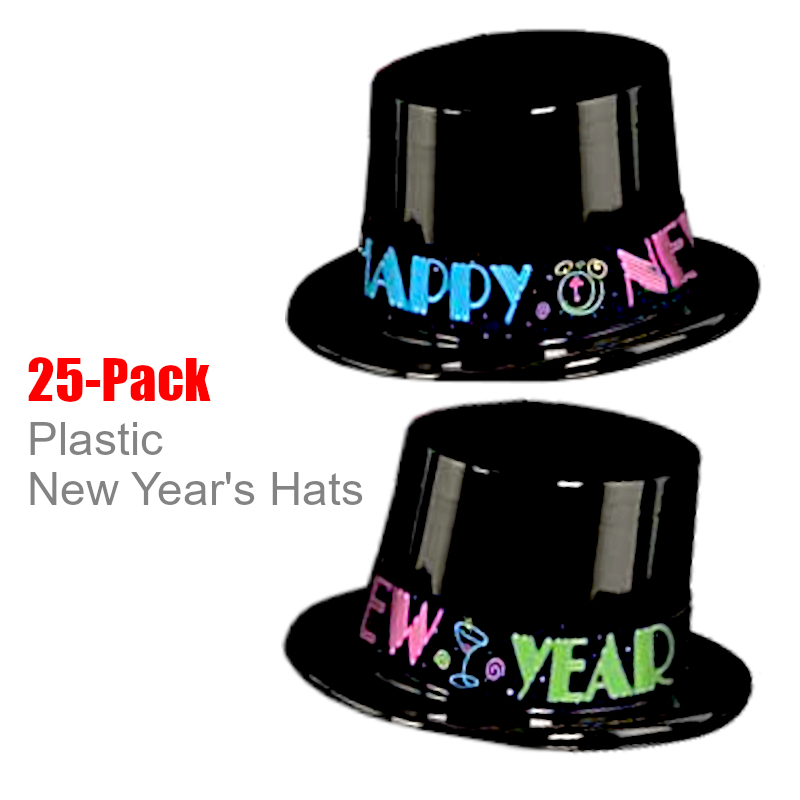 BULK Happy New Year Hats w/Clocks | New Year's