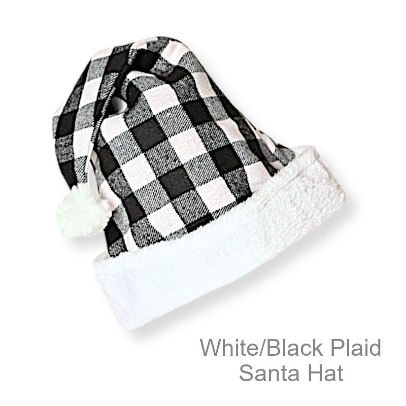 Buffalo Check Plaid Santa Hat | Funny Party Hats