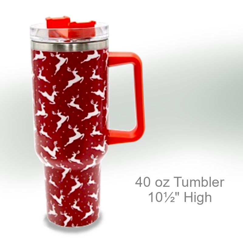 Shop Now Prancing Reindeer Tumbler With Handle | Christmas