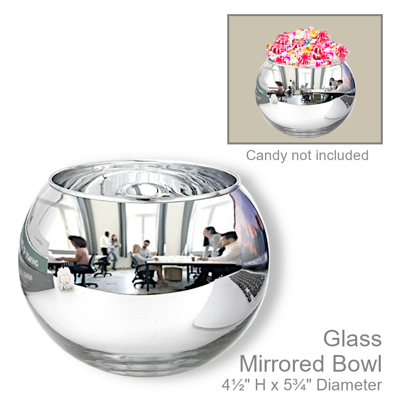 Glass Mirrored Bowl | Office Candy Dish