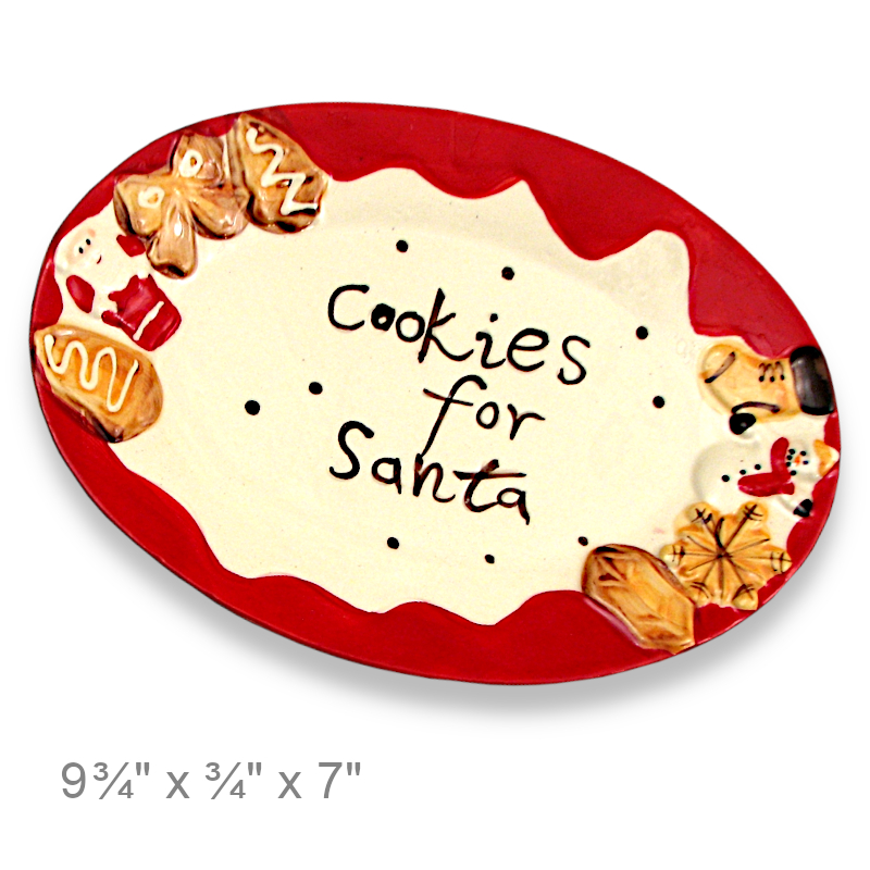 Santa Cookie Plate | Christmas Serveware