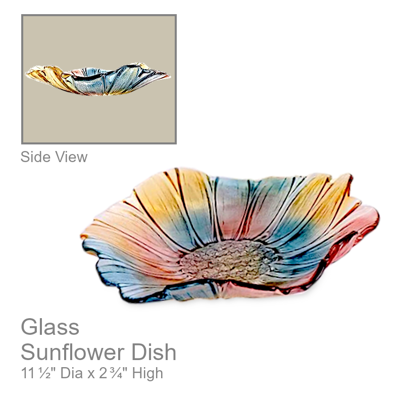 Crystal Glass Sunflower Shape Dish | Office Candy Dish