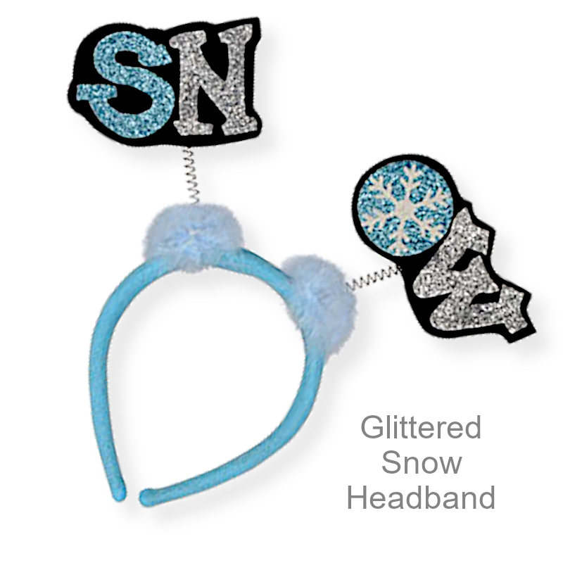 Glittered Snow Spring Antennas Headband | Party Favors