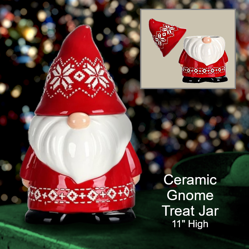 Holiday Gnome Jar | Christmas Office Candy Dish