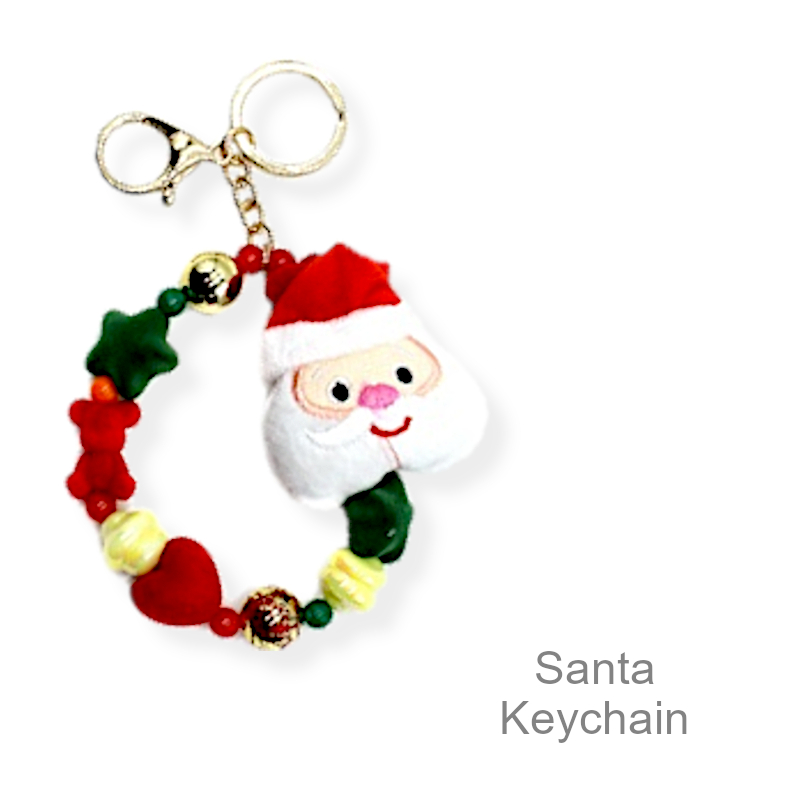 Shop Now Santa Wristlet Charm Keychain | Christmas