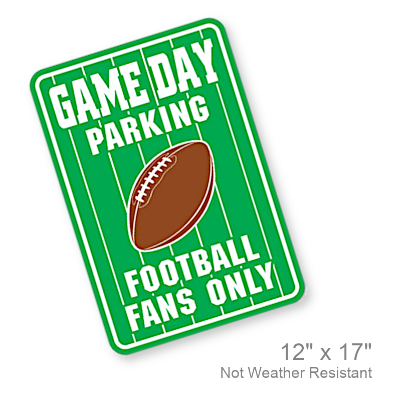 Funny Football Party Parking Sign | Party Decorations