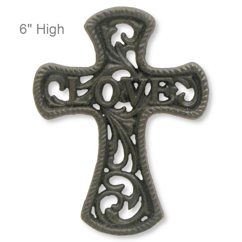 Rustic Cast Iron Wall Cross | Inspirational Home Decor