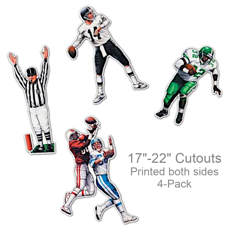 Football Players & Referee Cutouts | Party Decorations