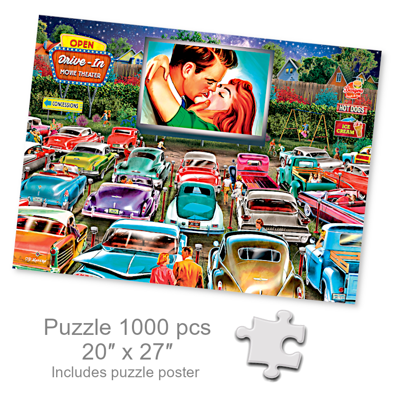 Nostalgic Drive-In Movie Jigsaw Puzzle | Puzzles