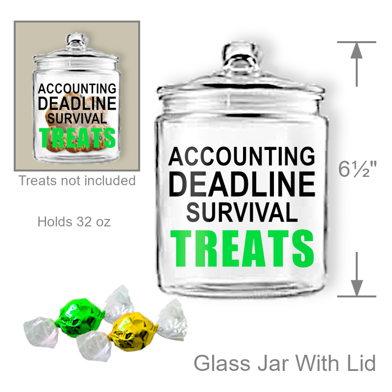 Shop Now Funny Accounting Treats Cookie Candy Jar | Candy Dish