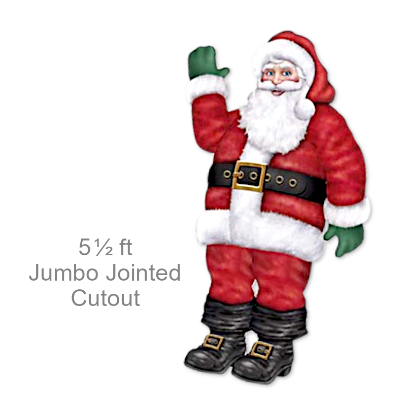 Jumbo Santa Jointed Cutout | Party Decorations