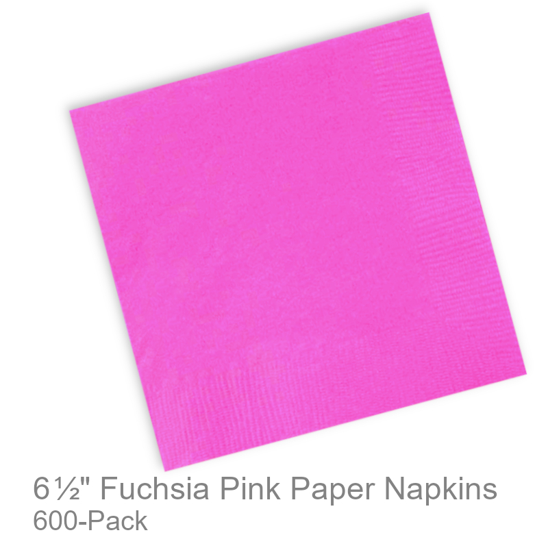 Bulk Fuchsia Pink Paper Lunch Napkins | Party & Office