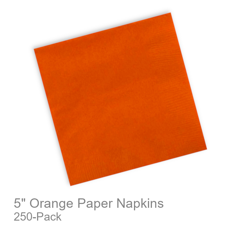 Orange Paper Beverage Cocktail Napkins | Party/Office