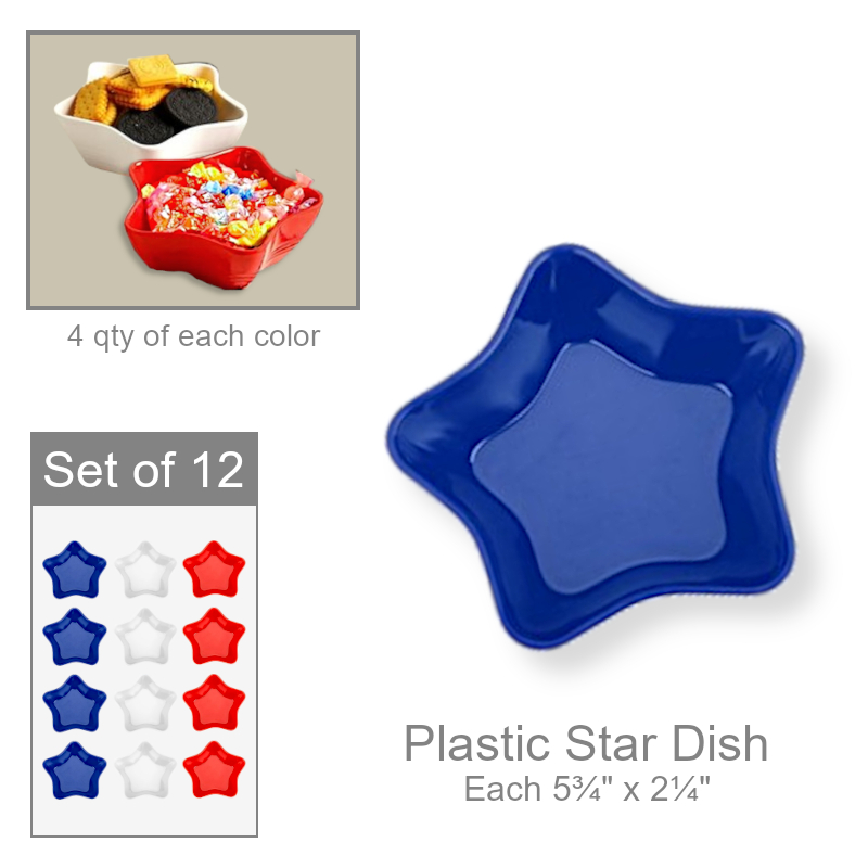 Patriotic Candy Food Dish Star Shaped | 4th of July