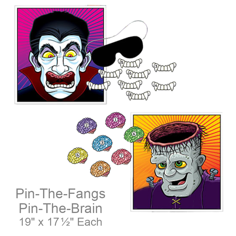 Pin-The-Brain/The-Fangs Halloween Game | Party Games