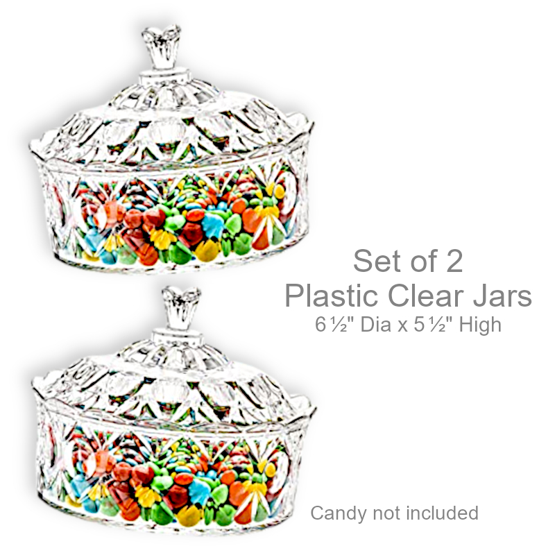 Plastic Elegant Jars With Lids | Office Candy Jar