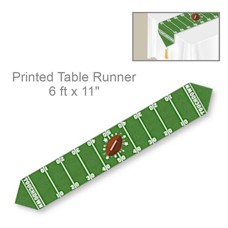 Printed Football Field Table Runner | Party Supplies