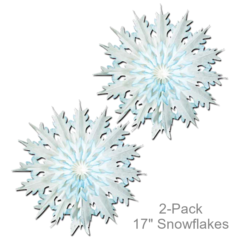 Dip-Dyed Snowflakes | Party Decorations