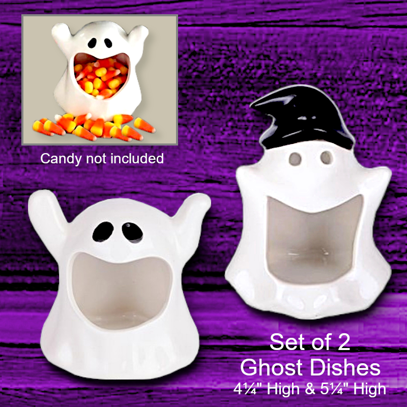 Ceramic Ghost Dish Bowls | Halloween Office Candy Dish