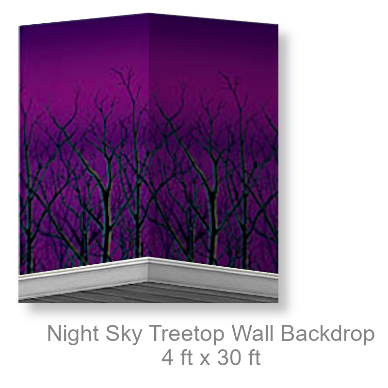 Night Sky Silhouette Wall Backdrop | Party Decorations