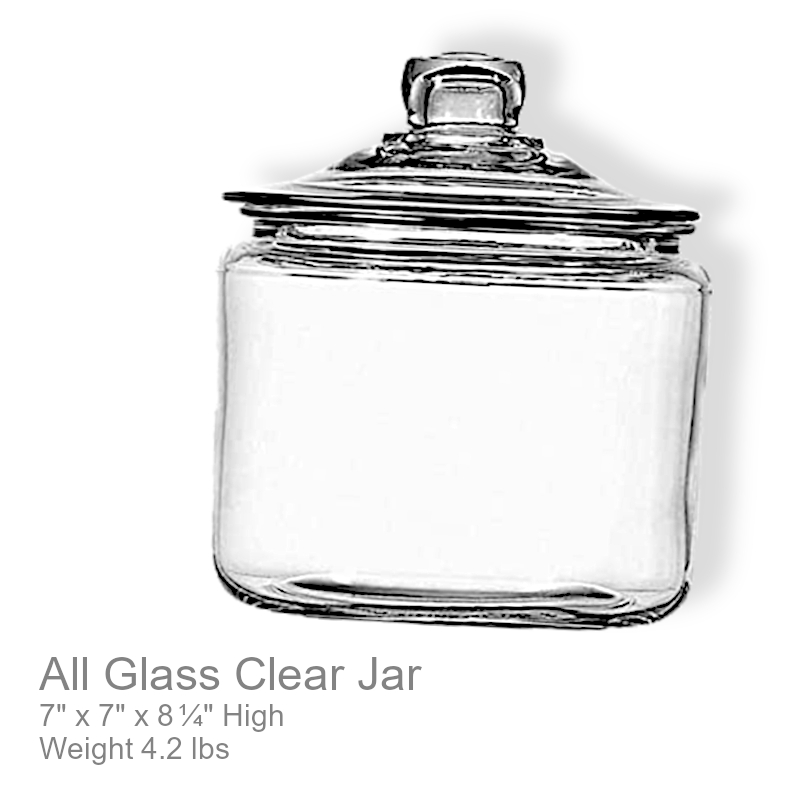 All Glass Storage Jar With Lid | Office Candy Jar