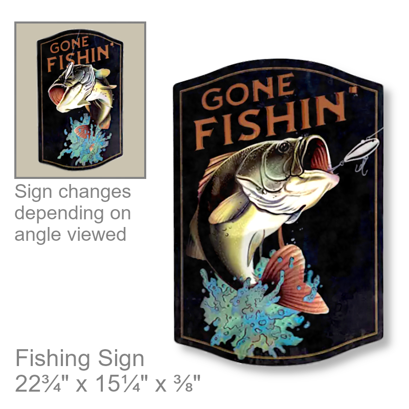Funny Garage Sign Fishing | Funny Wall Signs