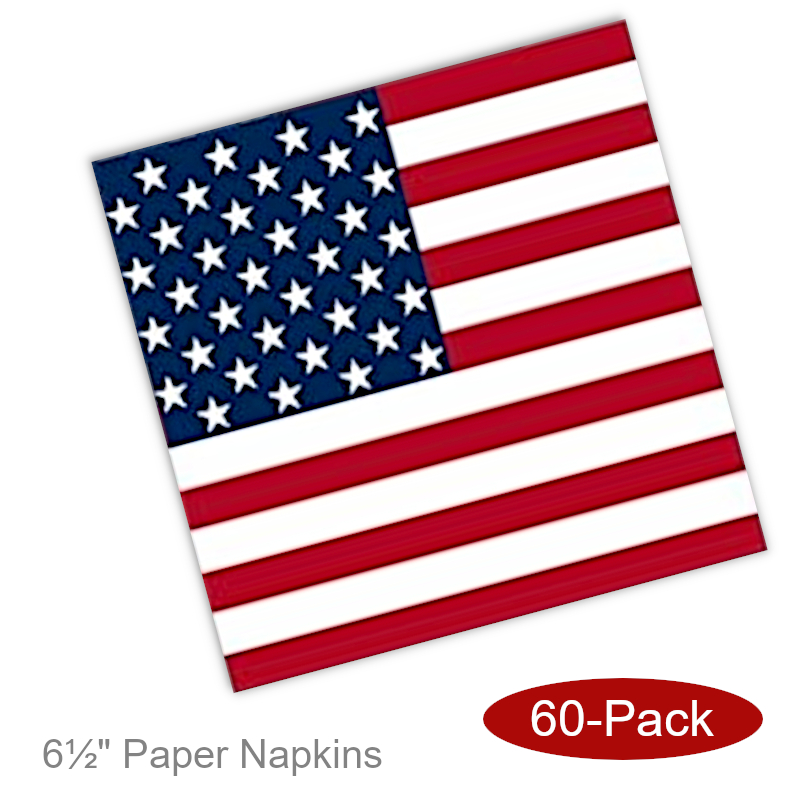 American Flag Paper Napkins Stars Stripe | 4th of July