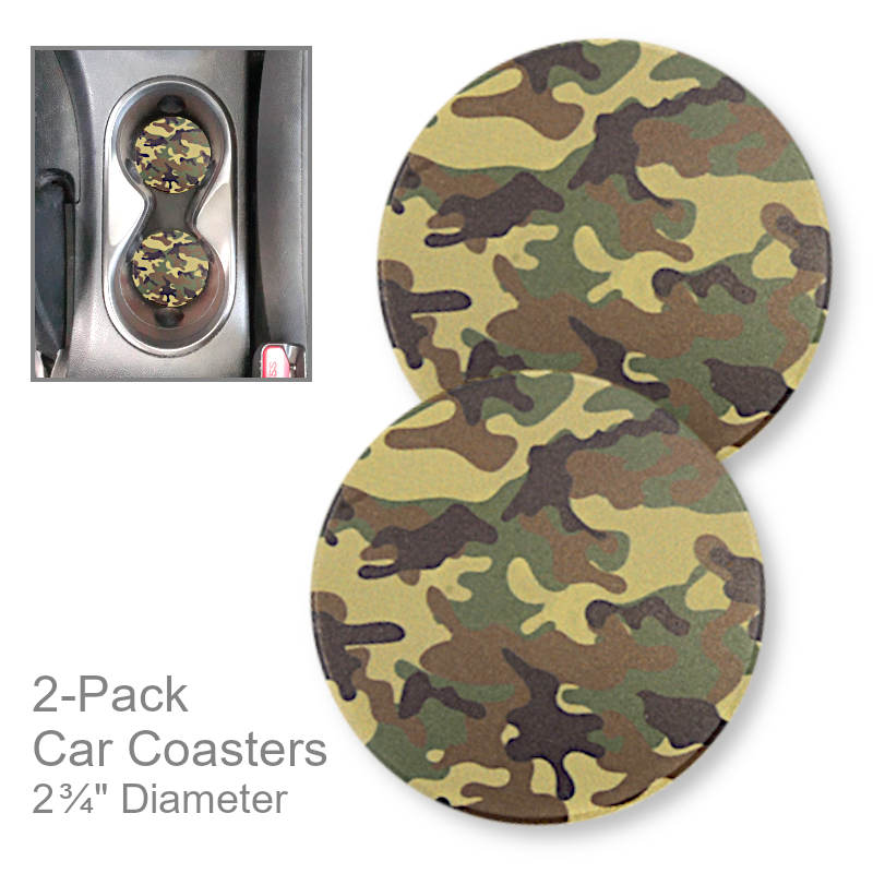 Camouflage Coasters for Cup Holders | Car Accessories
