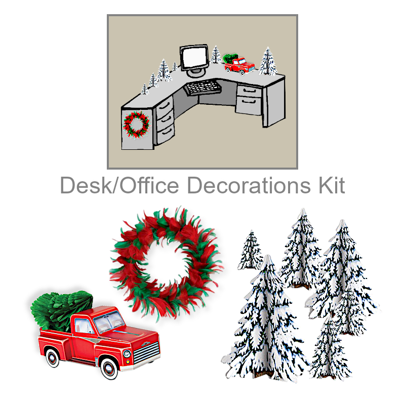 Christmas Desk Decorations Kit | Office Decorations