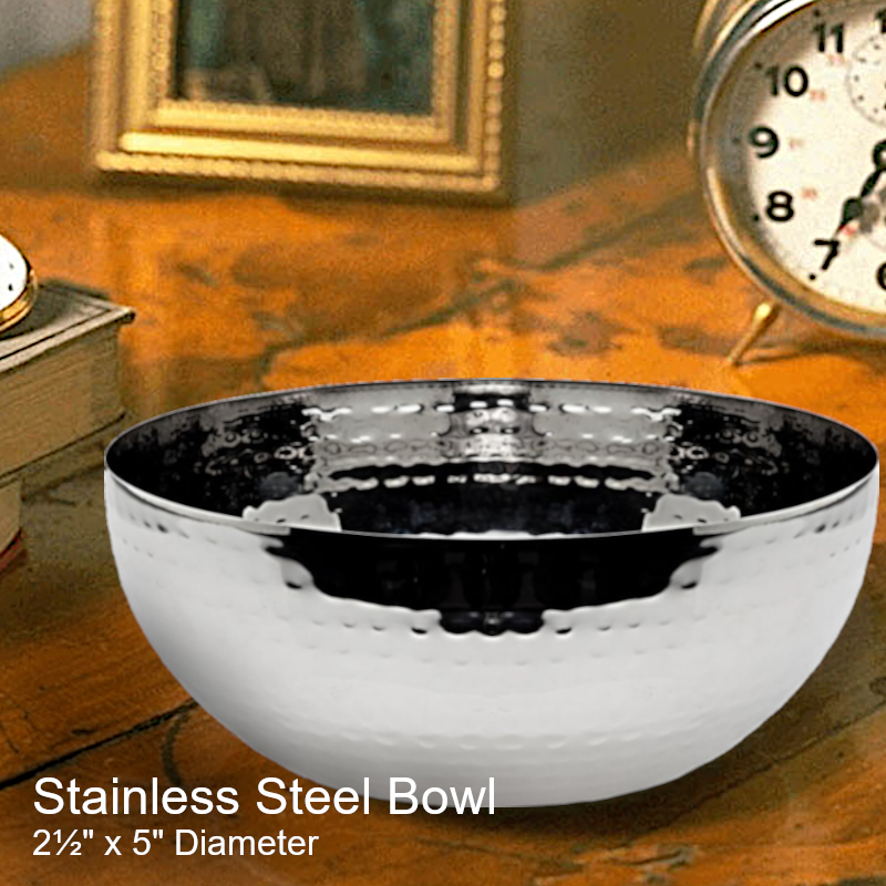 Stainless Steel Hammered Bowl | Office Candy Dish