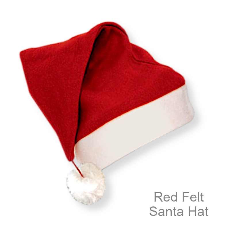 Felt Santa Hat With Pom-Pom | Funny Party Hats