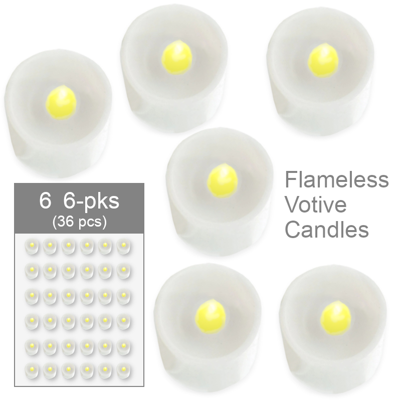 Wholesale 6-Pack Flameless Votive | Smokeless Candles