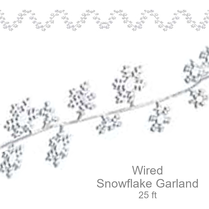 Metallic Snowflake Wire Garland | Party Decorations