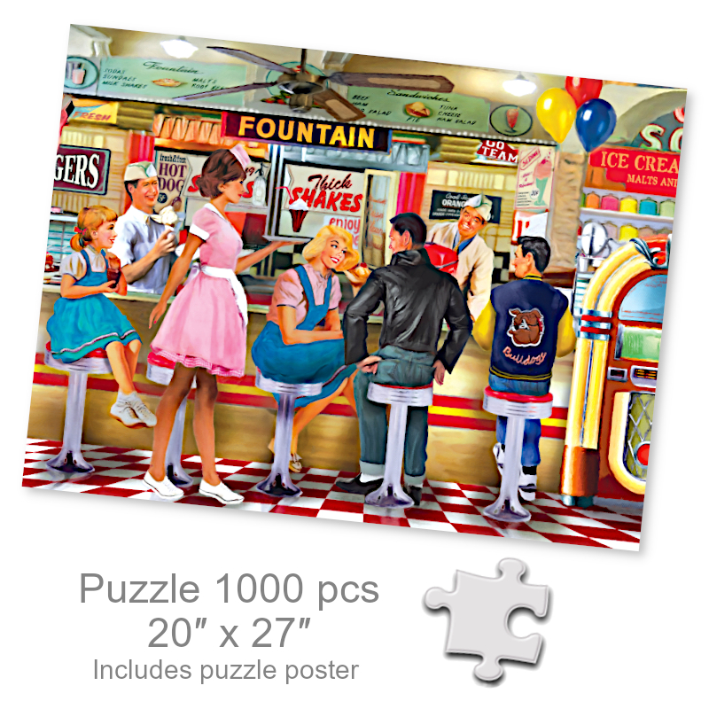 Nostalgic Soda Shop Jigsaw Puzzle | Puzzles