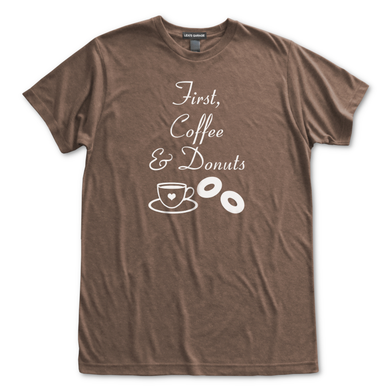 Womens Coffee T-Shirt With Donuts | Cup of Joe Tee