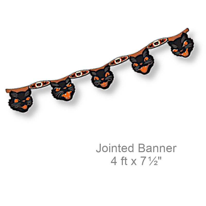 Classic Scary Cat Garland Banner | Party Decorations