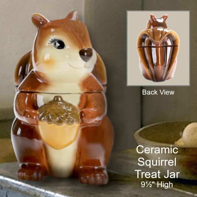 Squirrel Animal Cookie Treat Jar | Office Candy Dish