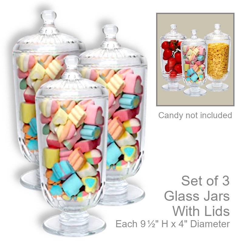 Glass Apothecary Jars With Lids | Office Candy Jar