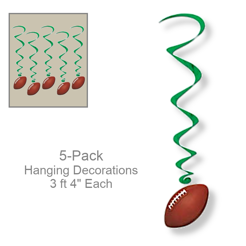 Twirly Hanging Football Decorations | Party Supplies