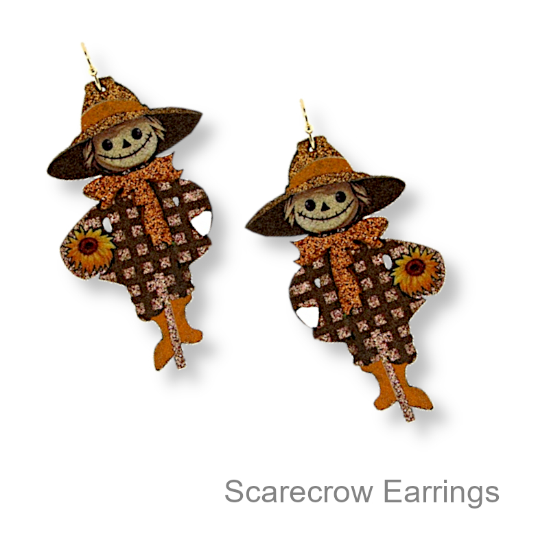Scarecrow Earrings | Fall & Thanksgiving