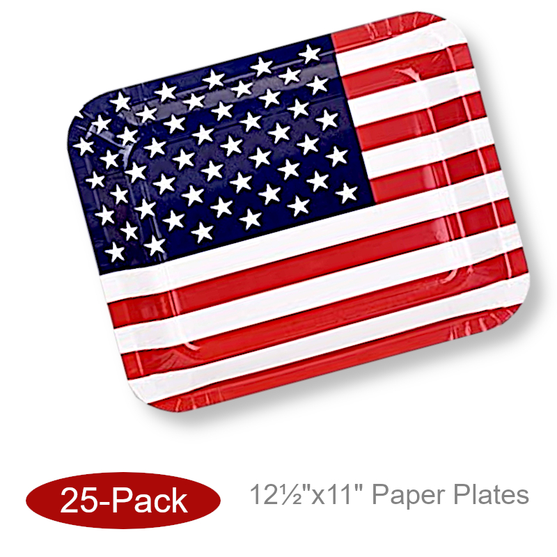 American Flag Shaped Paper Plates | 4th of July