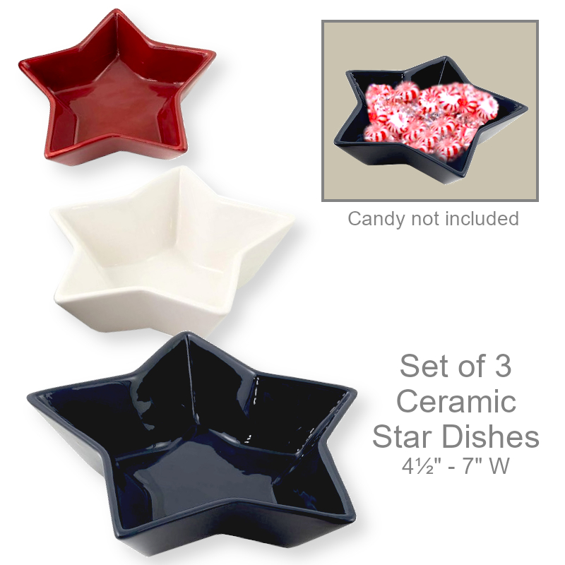 Patriotic Candy Food Dish Star Shaped | 4th of July