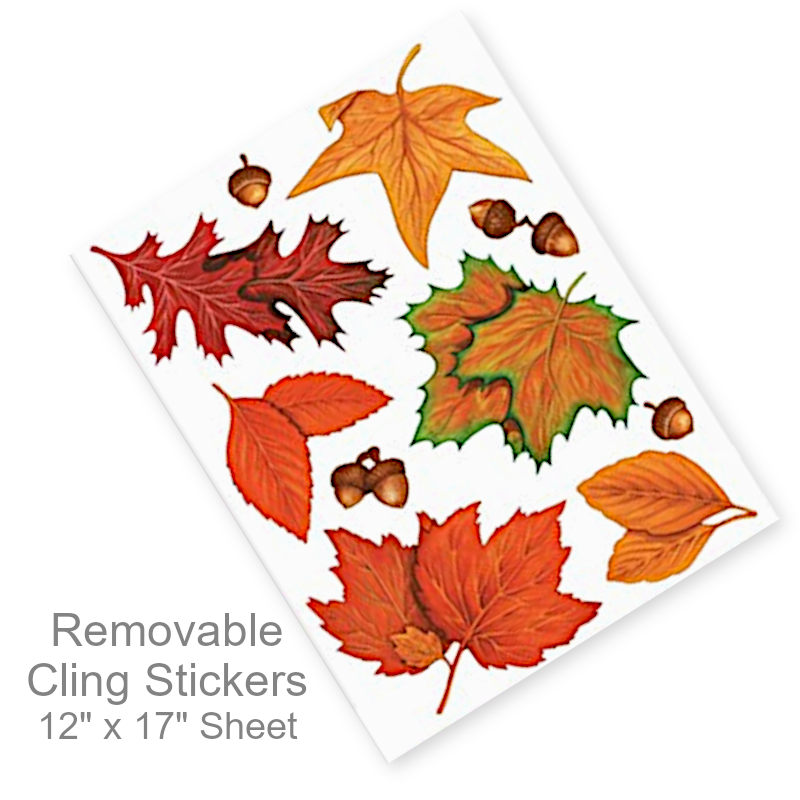 Fall Leaves Removable Window Stickers | Party Decor