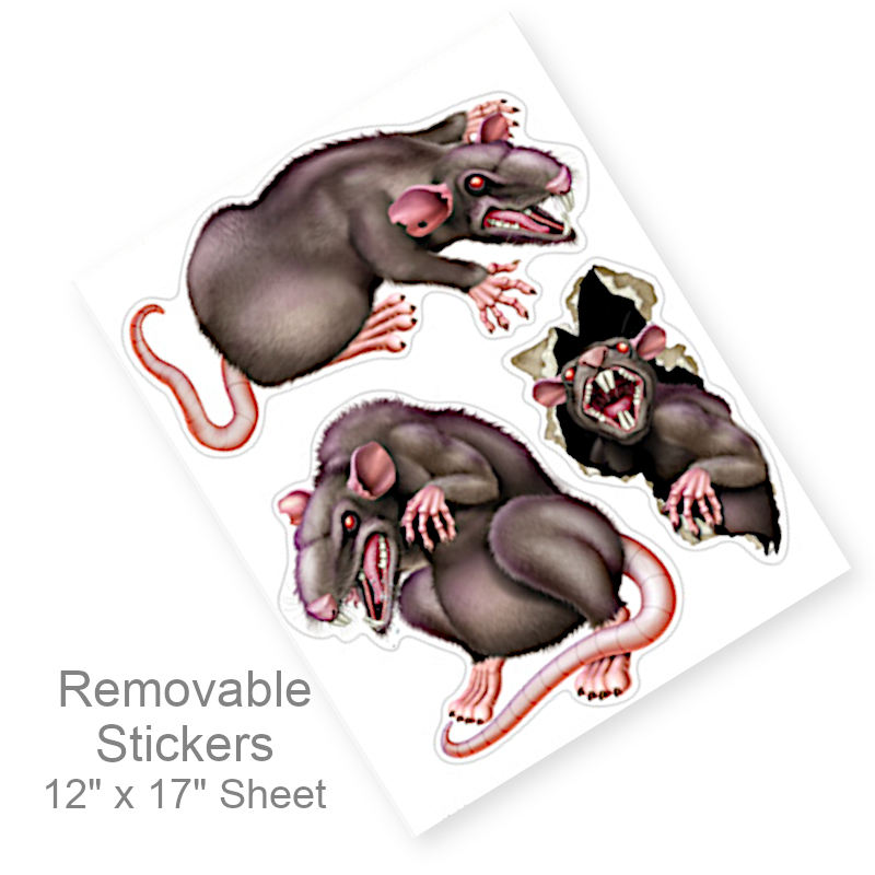 Ugly Rat Removable Stickers | Party Decorations