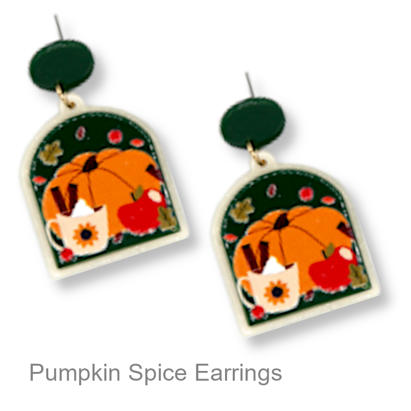 Pumpkin Spice Earrings | Fall & Thanksgiving