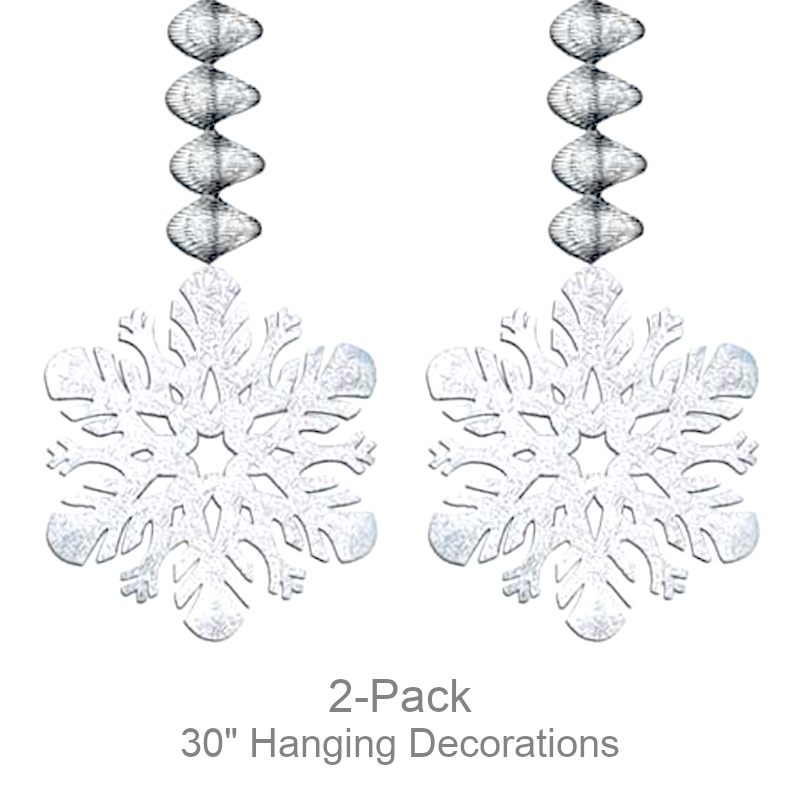 Twirly Hanging Foil Snowflake Decoration | Party Decor