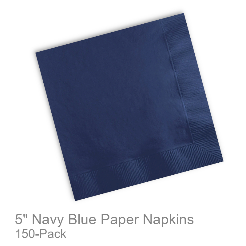 Navy Blue Paper Beverage Napkins | Party & Office